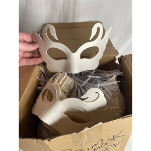 Wettarn 100 Pcs White Swan Masquerade Masks DIY Craft Costume Bulk WAY2283 NEW